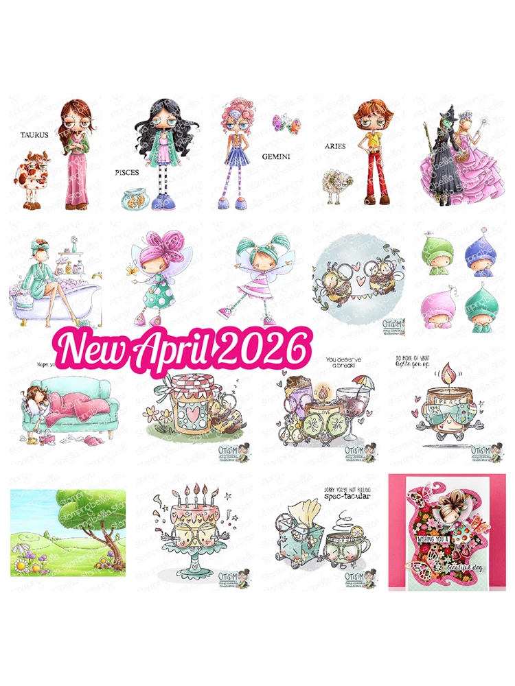 Pec-Tacular Birthday Cake Storybook Meadows Backdrop Girl Peekers Oddball Zodiac Stamps DIY Scrapbook Greeting April 2026 New