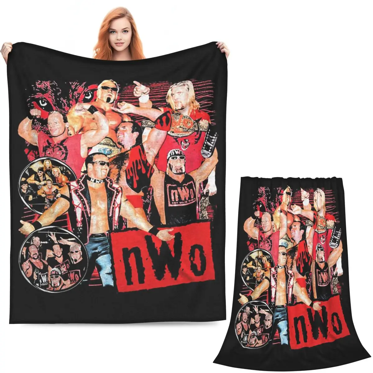 Wrestler NWo New World Order The Third Man Blankets Soft Warm Flannel Throw Blanket Cover for Bed Picnic Travel Home Sofa