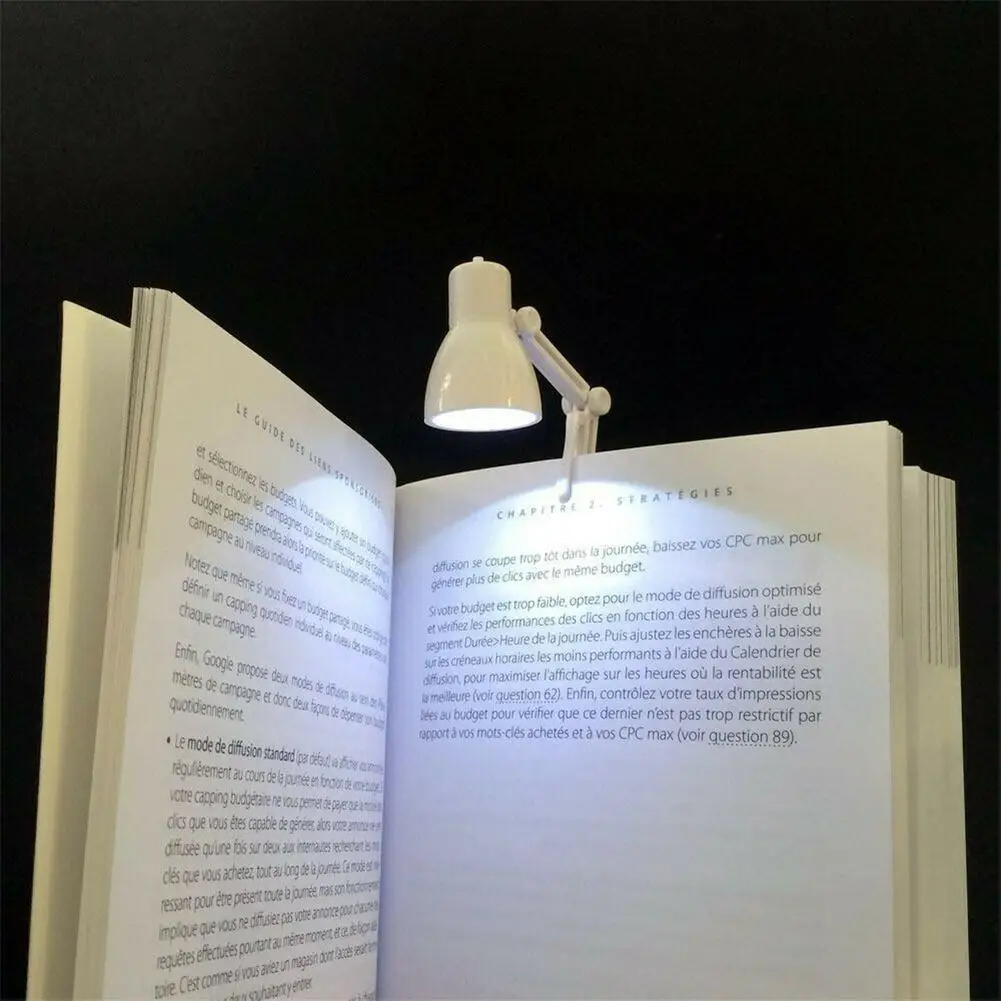 Lámpara LED pequeña de lectura para escritorio, lámpara de viaje con Clip, rotación de 180 grados, portátil, luz cálida de alto brillo, luces para libros, regalo perfecto