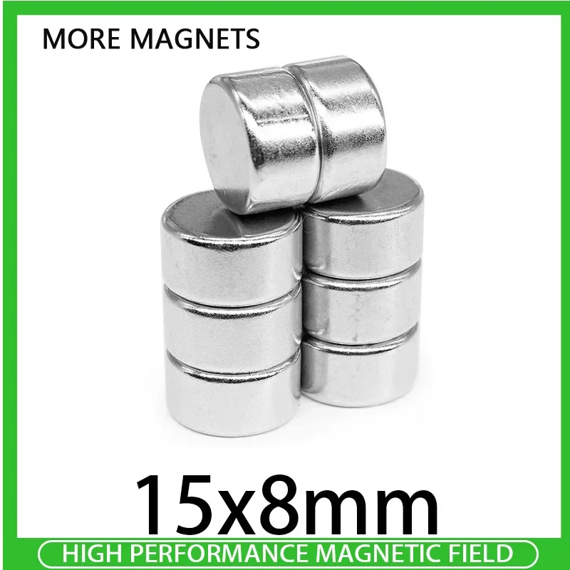 

5/10/20PCS 15x8mm Circular Super Strong Neodymium Magnets Powerful N35 Fridge Magnet 15*8mm Fishing Magnet Magnetic Sheet