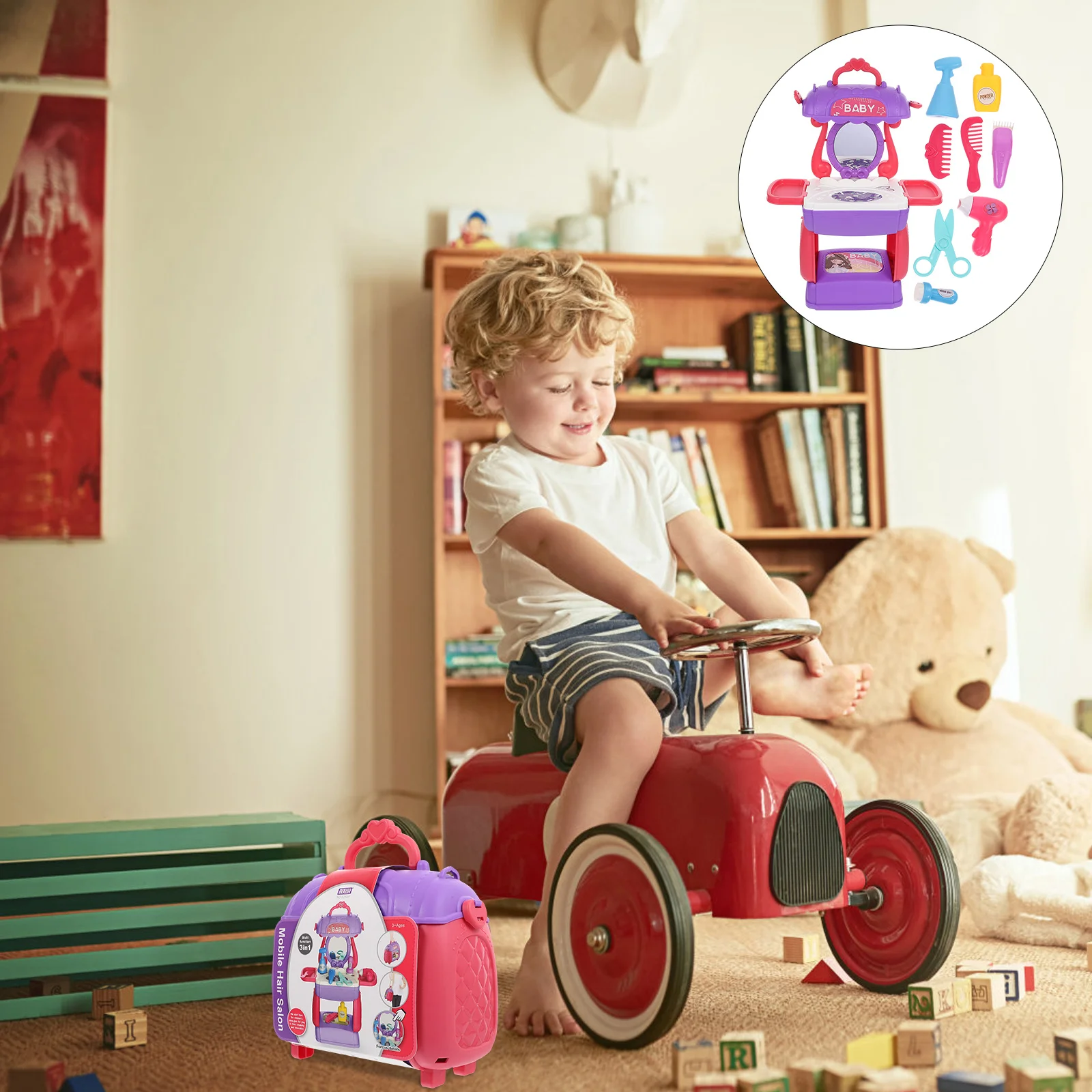 1 ensemble Kit de coiffure de Simulation enfants ensemble de Simulation éducation précoce développement cognitif ensemble de jeu interactif ensemble de Simulation