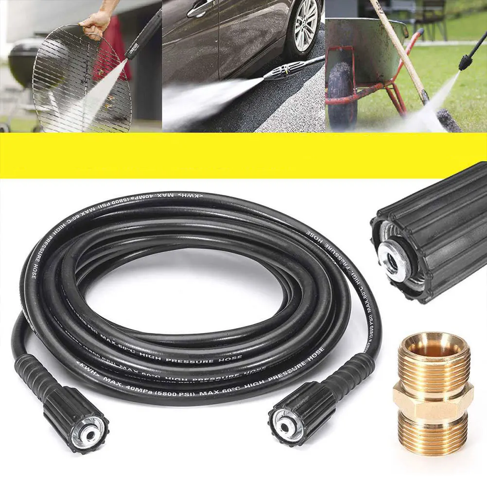 

10m High Pressure Washing Machine Hose Rubber Water Heater Hose for Car Electronic Cold Cleaning Washer 22mm 14 15 Female