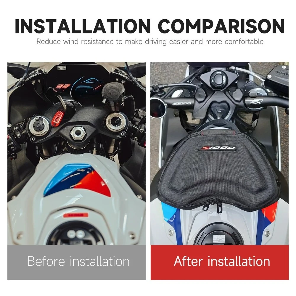 For BMW S1000RR S1000R Fuel Tank Bag s1000 rr s1000 r 2020-2023 Motorcycle Accessories Luggage Storage Waterproof Bag Black Kit