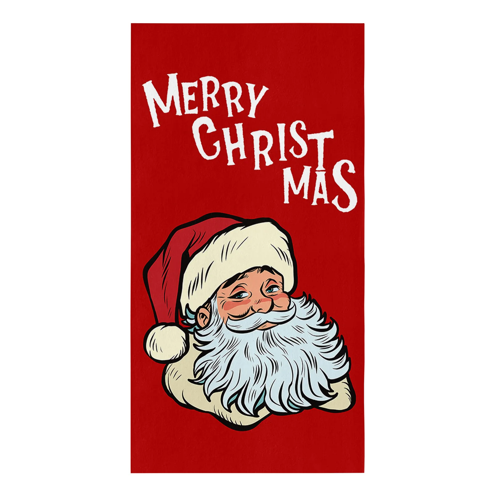 Christmas Santa Claus Red Soft Microfiber Kitchen Towel Absorbent Clean Dish Cloth Towels Kichen Cleaning Supplies