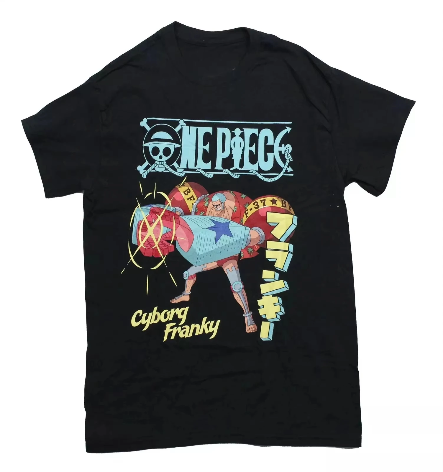 One Piece Cyborg Franky Anime Printed T-shirt Men's and Women's T-shirt Men's Top Sports T-shirt Men's T-shirt Summer Tee 2026