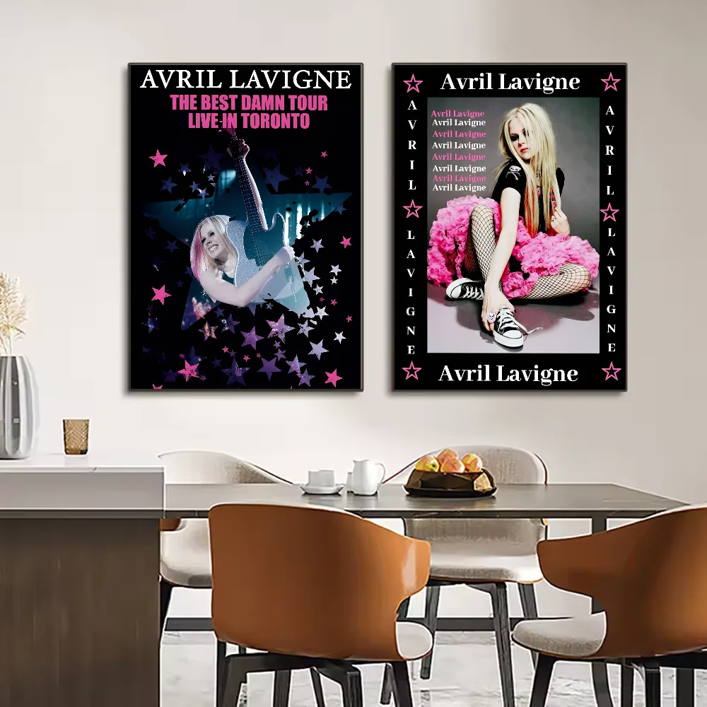 ملصق أفريل لافين عالي الدقة على الحائط اللاصق المقاوم للماء لغرفة المعيشة المنزلية وغرفة النوم والديكور الجمالي