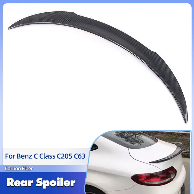 

Car Rear Trunk Spoiler Wings Full Carbon Fiber for Mercedes Benz C Class C205 C63 AMG Coupe 2015-2017 Rear Spoiler Boot Wing Lip