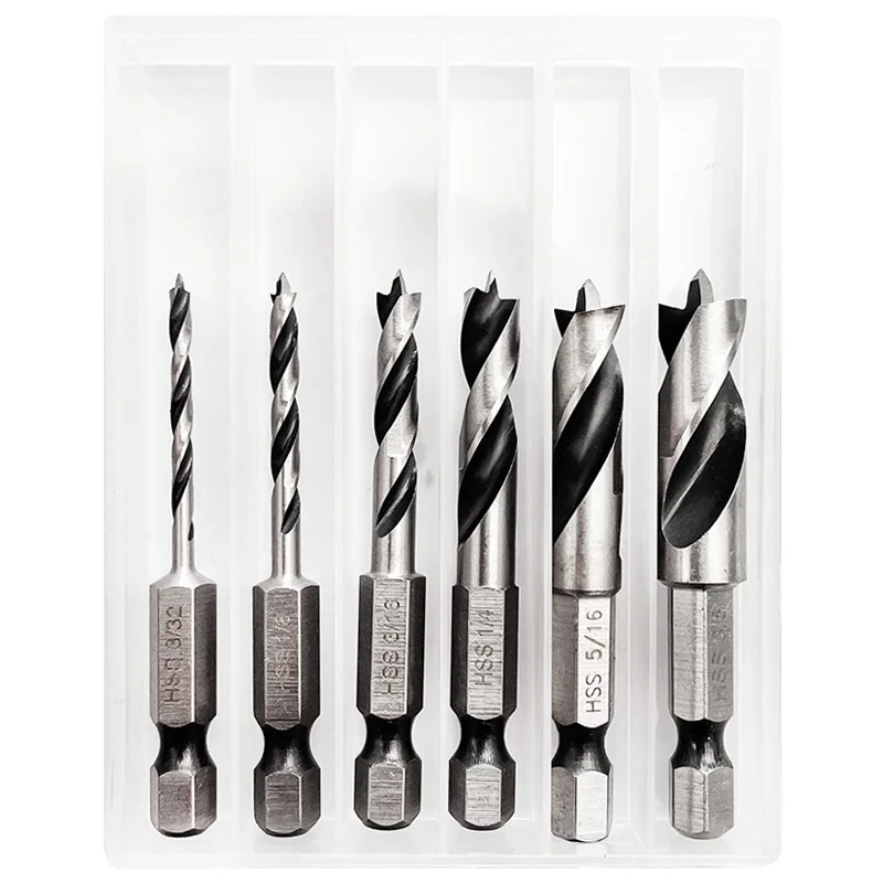 Imagem -05 - Hex Shank Drill Bits Conjunto para Carpintaria Elétrica Ferramenta Elétrica Troca Rápida 3-point Stubby Hss 14 Pcs