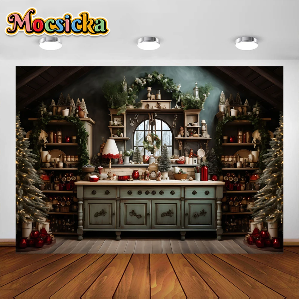 Mocsicka-خلفية تصوير شجرة عيد الميلاد في الأماكن المغلقة ، ديكور صورة العائلة ، استوديو خلفية الصورة ، حفلة عيد الميلاد ، الشتاء