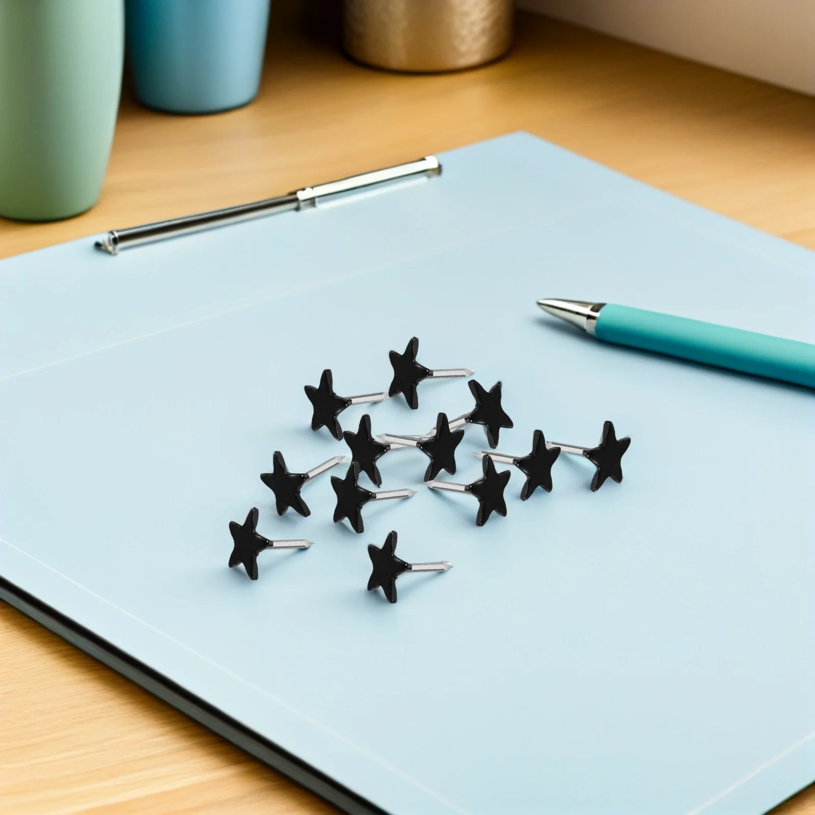 100 Stuks Stervorm Duim Kopspijkers Metalen Platte Kop Decoratieve Push Pins voor Kurk Boord Bulletin Kaart Fotowand Kantoor thuis School