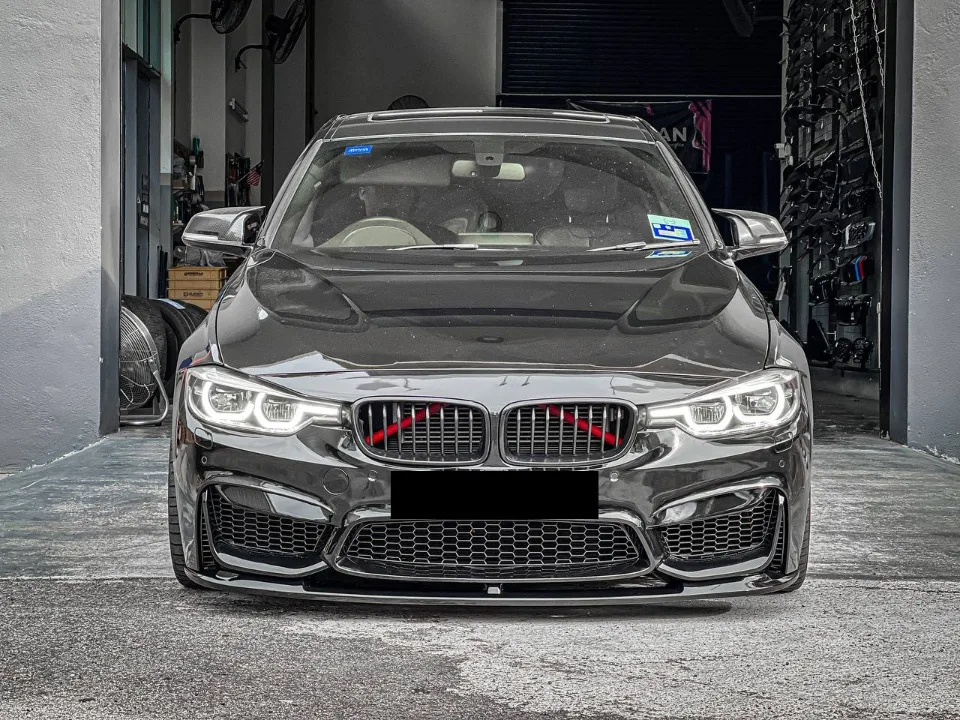 Xvip glänzender Double Line Style Front stoßstangen grill für BMW 3er F30 F31 F35 2013-19 320i 325i 328i Silber Diamant grill – Detail 19