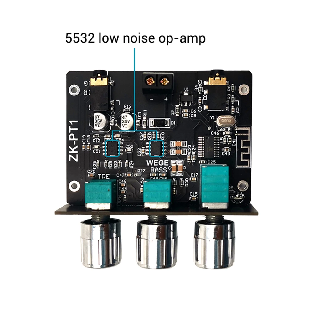 PT1 Bluetooth 5.0 Decoding Board Dual-Channel Stereo Low Noise High and Low Tone Pre-module