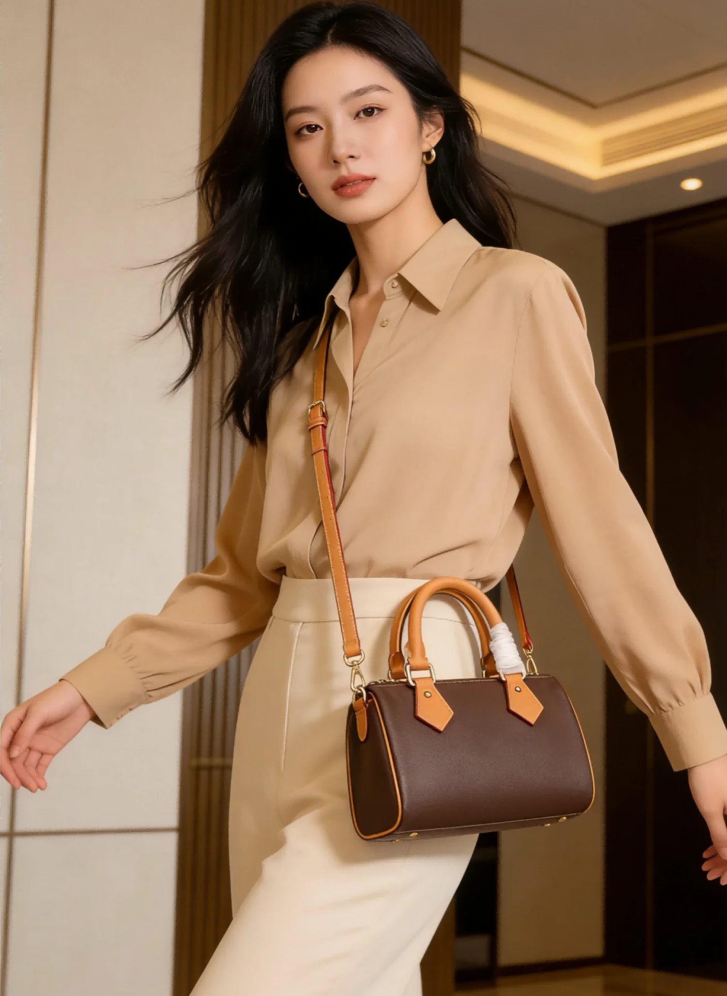 

Винтажная коричневая кожаная сумка Boston, женская легкая маленькая сумка через плечо, роскошная дизайнерская сумка, сумки на плечо для телефона