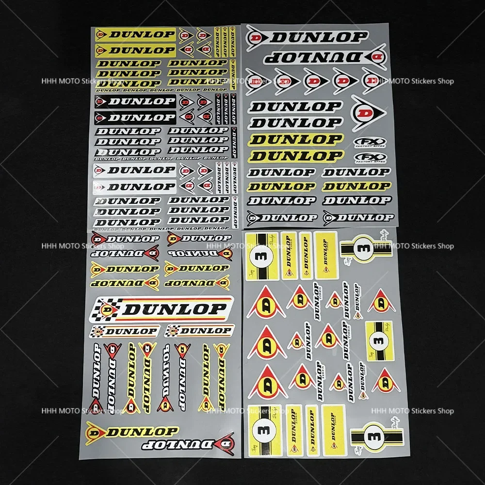 High Bright D-UNLOP Reflective Vinyl Decals Safety Warning Stickers for Motorbike Bicycle Auto Helmet Night Driving Decor