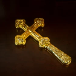 HTISOK Orthodox Greek Cross Blessing Cross Articulos Religiosos Catolicos Church Decoration Cruz Pectoral