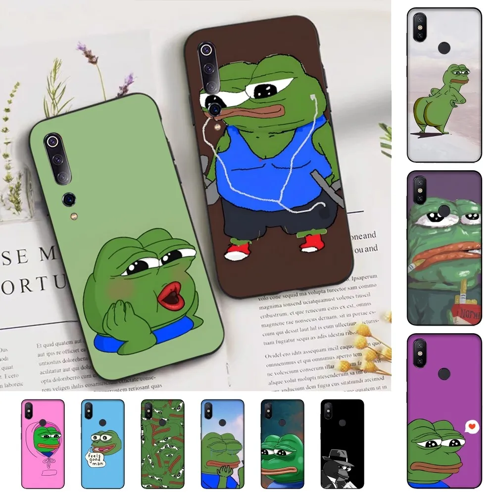 S-Sad F-Frog P-Pepes Phone Case For Xiaomi Mi 5X 8 9 10 11 12 lite pro 10T PocoX3pro PocoM3 Note 10 pro lite