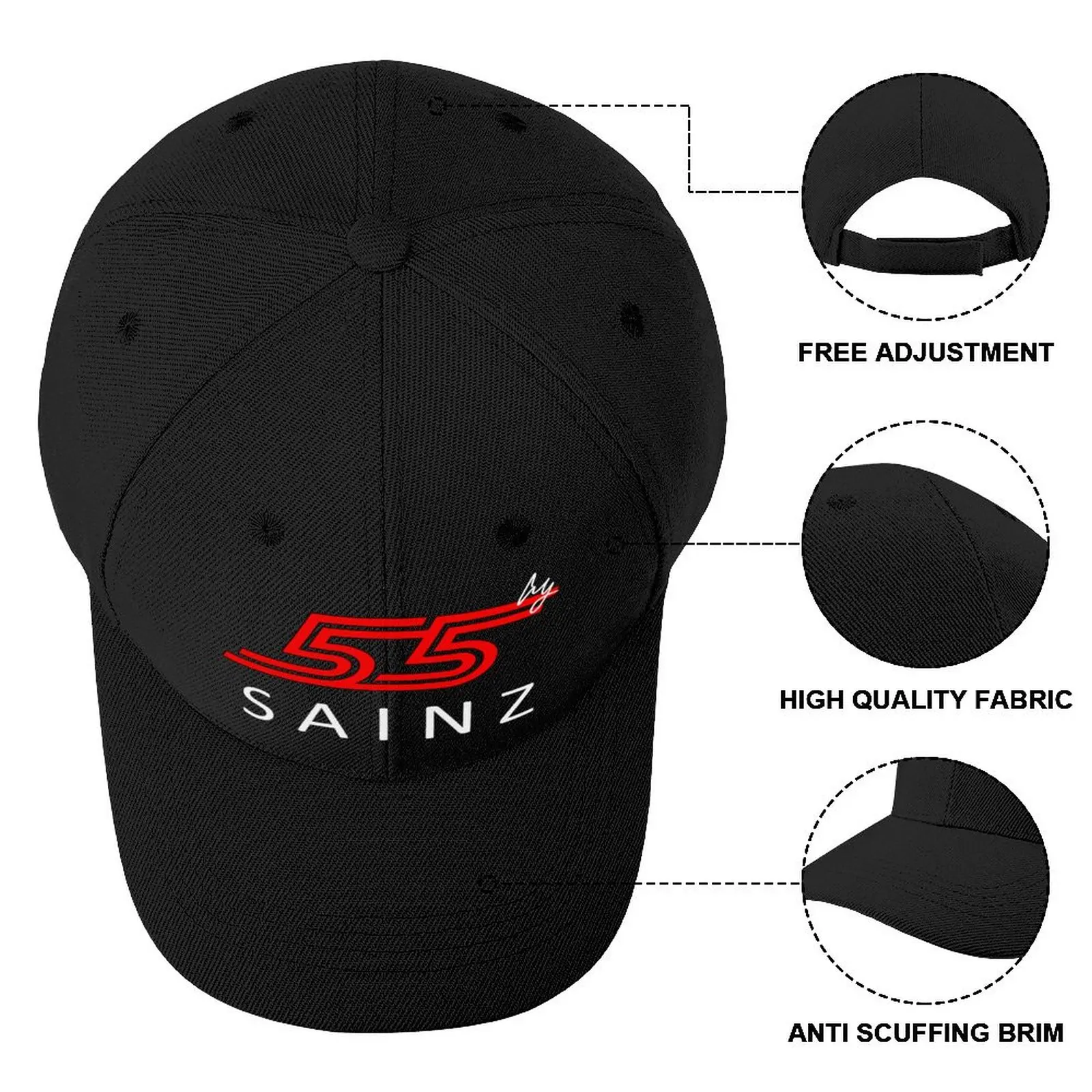 Carlos Sainz Jr F1 Signature Graphic - Dark Baseball Cap Military Cap Man summer hats custom hats Cap For Men Women'S