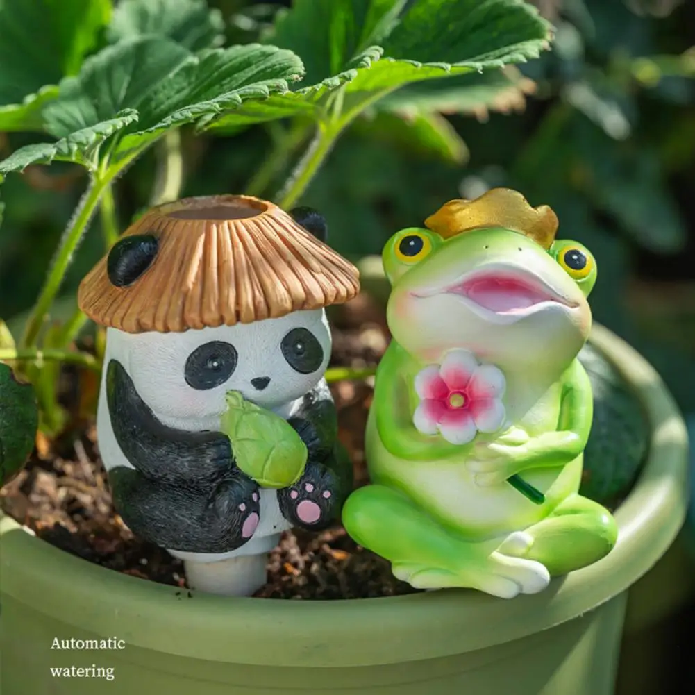 Automatic Watering Device for Plants Plant Care Tool for Automatic Waterer Frog Panda Shaped Spikes Slow Release Self for Indoor
