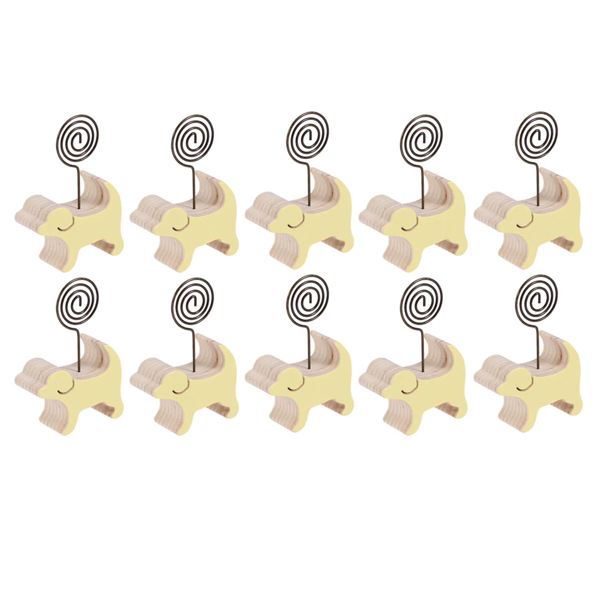 

10 pcs Wooden Animal Note Folder Photo Paper Clip for Wedding Party Home Office Table Number Name Card Menu Holder