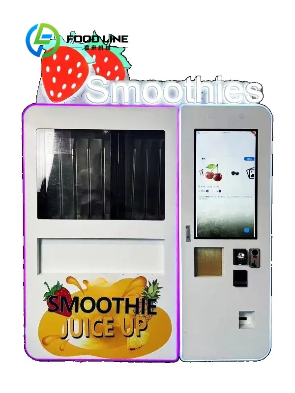 Unmanned Smoothie Vending Equipment Self Service Ice Blended Drink Machine For 24 Hour Operation In Public Place