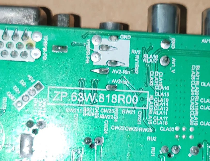 ZP.63W.818R00 ZP.63W.818R02 اللوحة الأم للتلفزيون ثلاثة في واحد تم اختبارها لشريحة 1920x1080 3663 72--78V 570MA 45W