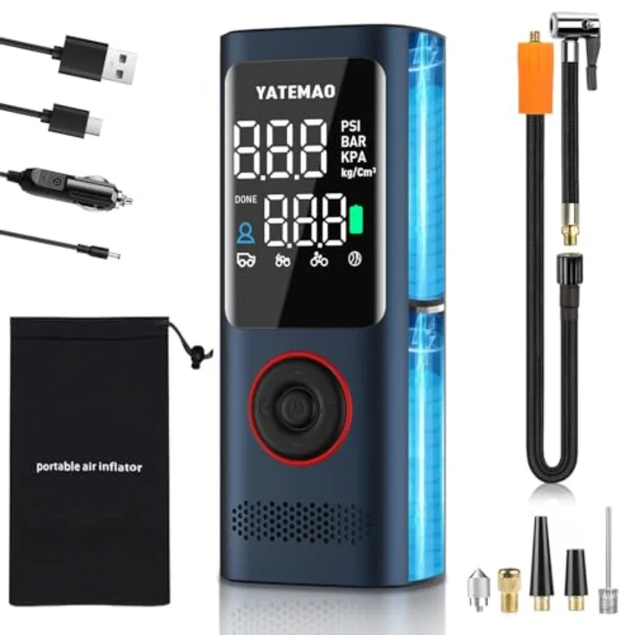 

Tire Inflator Portable Air Compressor - tire inflator 25000mAh and 160PSI 4X Fast portable air compressor with LCD Digital Tire
