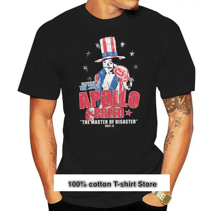 Camiseta oficial para hombre, camisa de manga corta, con estampado de Apollo Creed, Rocky, cars weatthers