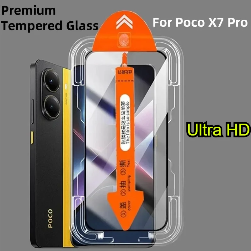 2-4 szt. Szkło Hartowane 2.5D HD do Xiaomi Poco X7 X6 X5 F8 F7 Pro Ultra, Folia Ochronna 9H, Instalacja…