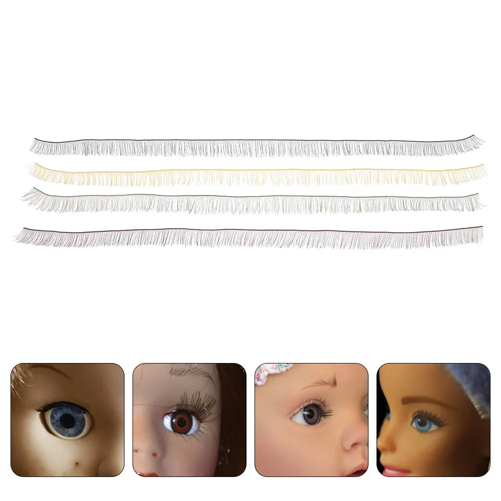 

8pcs Eyelashes Fake False Multicolor Natural Look Nylon Clip Craft Supplies Decorative Eyelash For Simulated False Lashes Pack