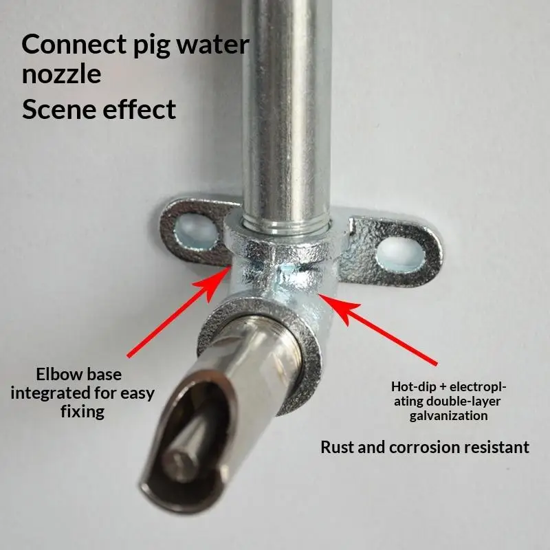 1 Set Pig Drinking Nozzle Automatic Water Feeder Stainless Steel 1 2 Threaded Interface Livestock Drinking Accessory