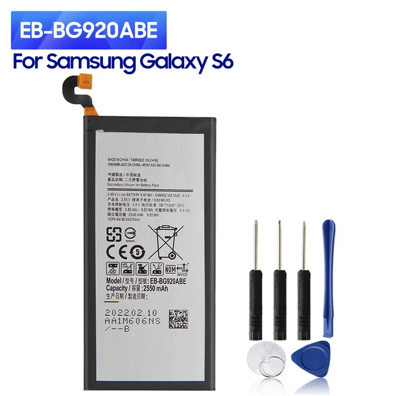 NUOVA Batteria Del Telefono EB-BG920ABE Per Samsung GALAXY S6 G9200 G9208 G9209 G920F G920I G920 G920V G920T G920P EB-BG920ABA