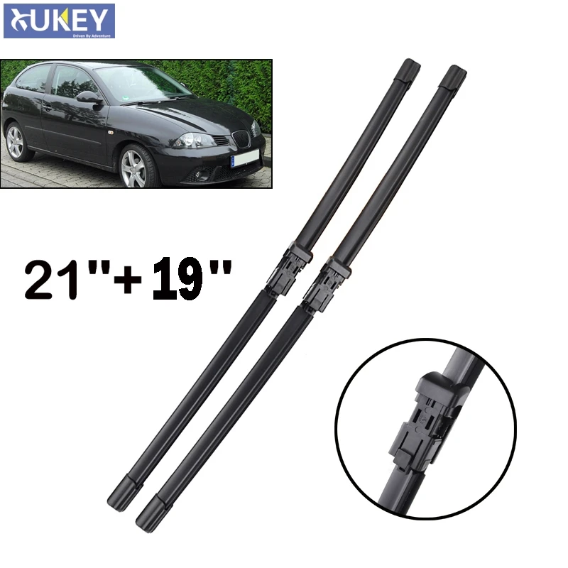 Xukey Front Windscreen Wiper Blades For Seat Ibiza Tye 6L Windshield Window Wiper 2006 2007 2008 21