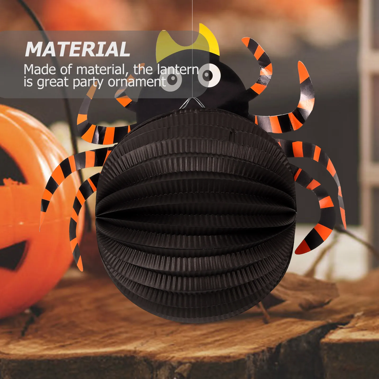 

Black Spider Lantern Lanterns Paper Party Indoor Decoration Halloween Hanging Decorate