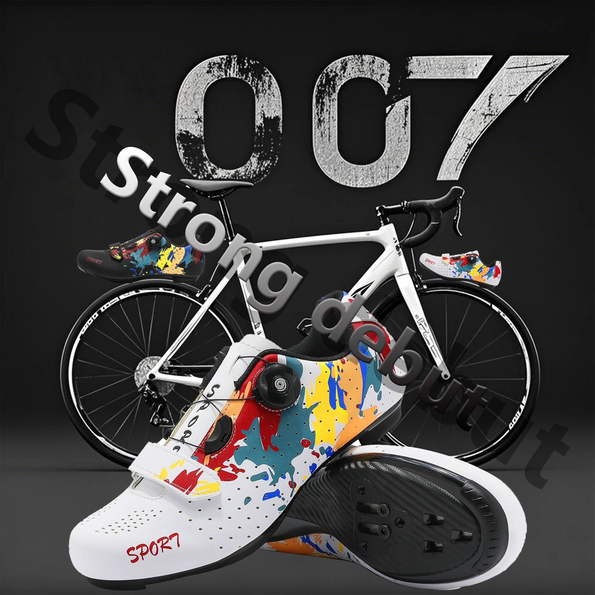 Zapatos unisex para andar en bicicleta de carretera. Compatible con zapatillas para andar en bicicleta Peloten SPD. Adecuado para competiciones y deportes al aire libre.