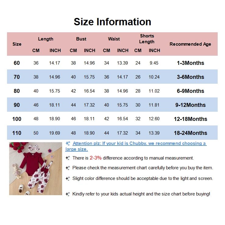 3 قطعة ملابس وتتسابق لمدة 1-24 أشهر الوليد والطفل طفلة طويلة الأكمام رومبير زهرة حزام السراويل لطيف عيد الميلاد زي
