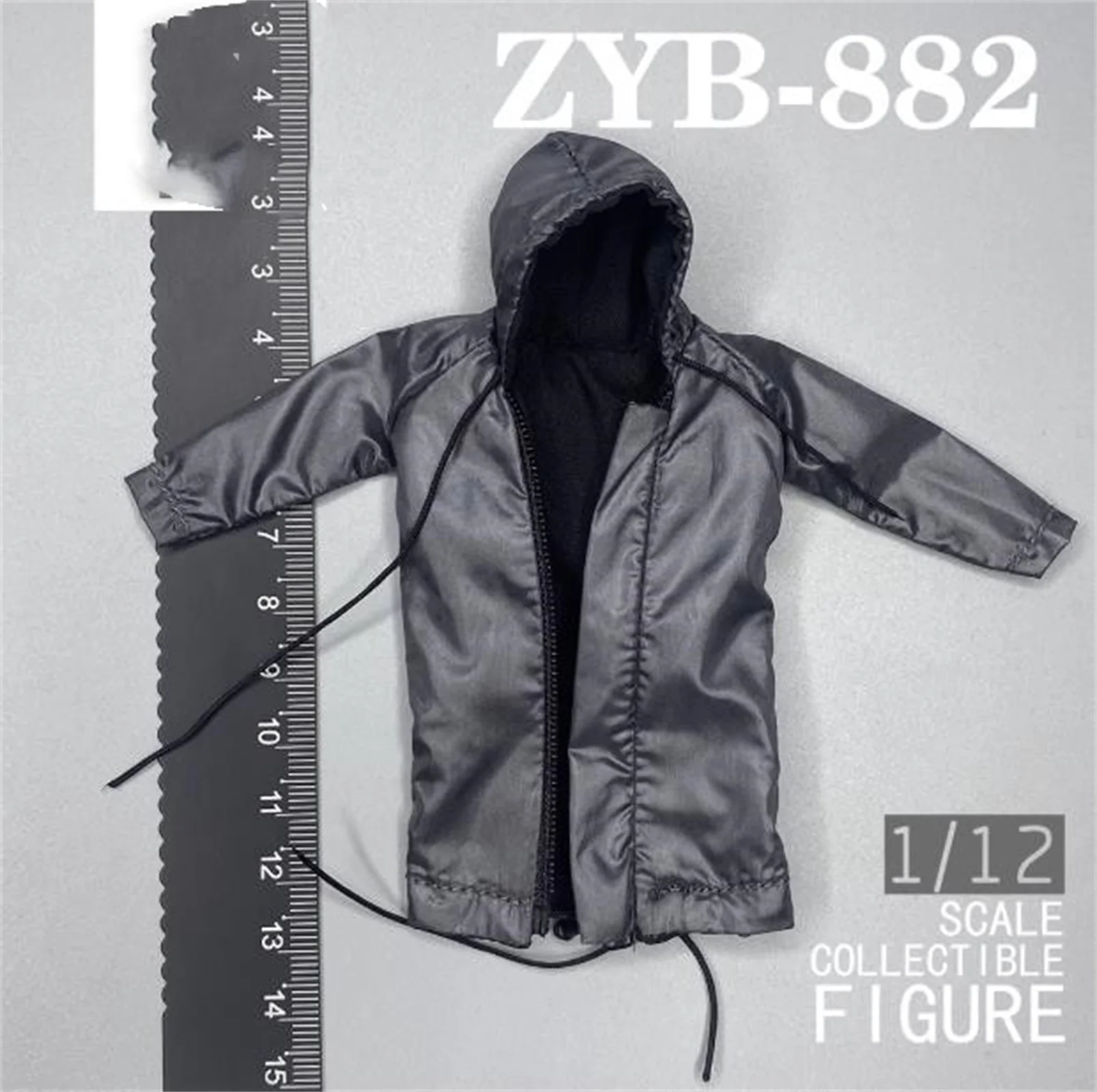 

1/12 Scale Trendy Winbreaker Hoodie Coat Clothes Model for 6" Action Figure Body Male Solider Action Figure