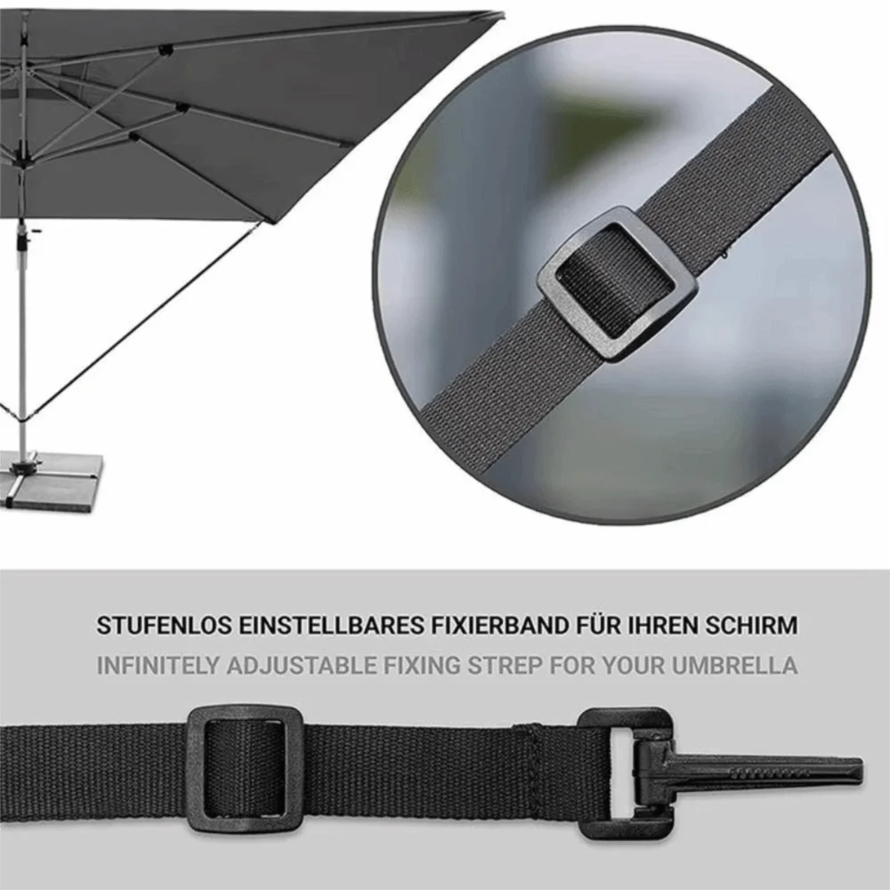 Adjustable Hooks Umbrella Fixing Straps Quick Installation Weatherproof Umbrella Windproof Band 5 Pack Windproof