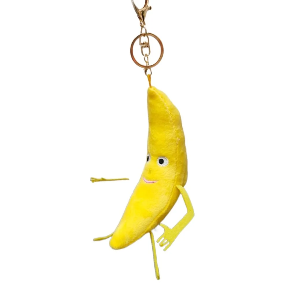 Paródia uma grande banana voz chaveiro acrílico interessante brinquedos de pelúcia pingente engraçado dos desenhos animados ornamentos de mesa saco pendurado