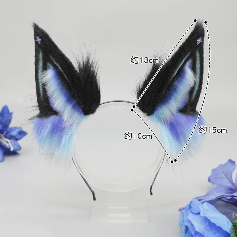 

Gothic Lolita Animal Ear Shape Headband Anime Cosplay Props Beast Wolf Hair Hoop Furry Party Costume Hairband Role Playing Props