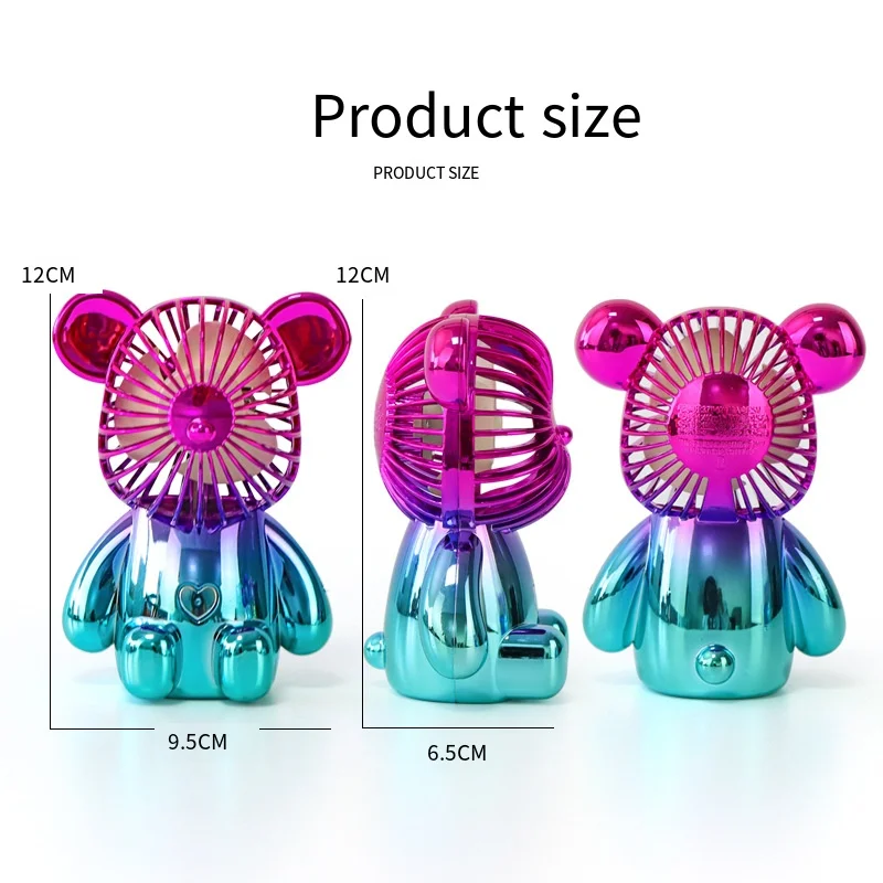 Usb Fashion Mini Fan Portable Electroplated Sitting Posture Handheld Electric Fan Toys Rechargeable Quiet Pocket  Desktop Fan