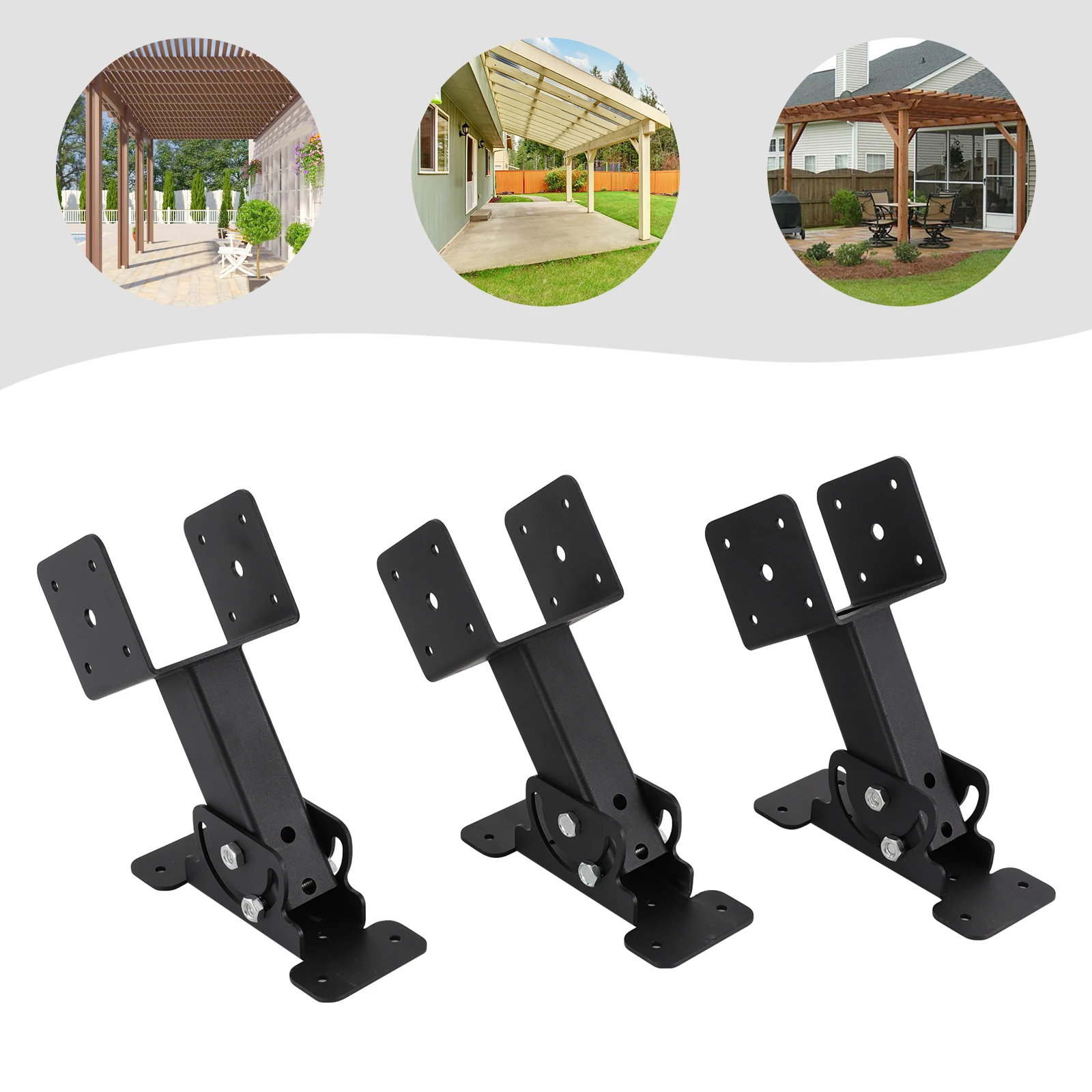 Staffa per trave da tetto in ferro di alta classe 180 ° Staffe per rialzo per tetto regolabili e resistenti