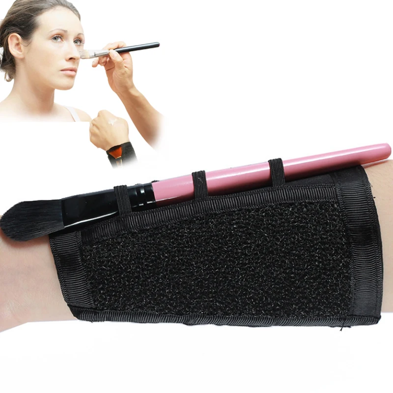 Make-up-Pinsel-Reinigungspad, schwarze Ärmel, Make-up-Entferner, Armgurt, Schwammpolster, spezielles Make-up-Waschwerkzeug für Make-up-Lieren