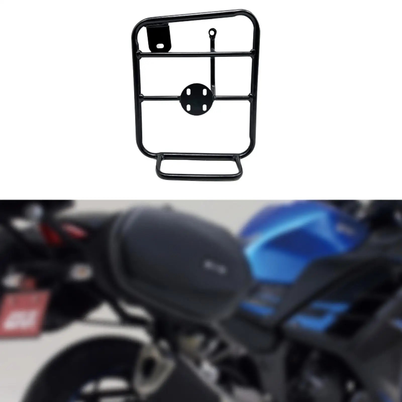 

Motorcycle Side Luggage Rack Carbon Steel High Strength Easy