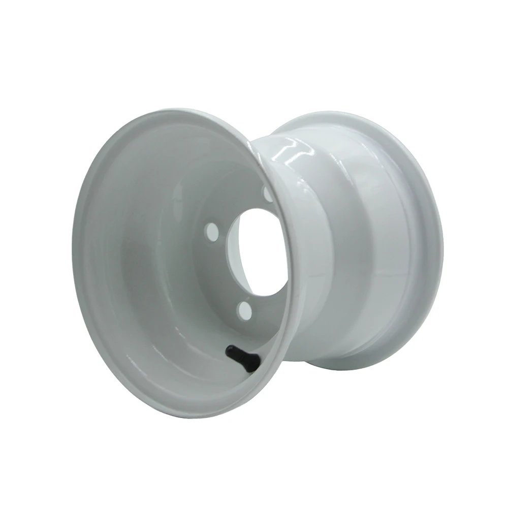 

8 Inch 4x101.6mm Bolt White Alloy Wheel Rims Hub For ATV Golf Cart Quad Dirt Bike Ride On Mower 18x9.50-8 Wheels Tire Parts