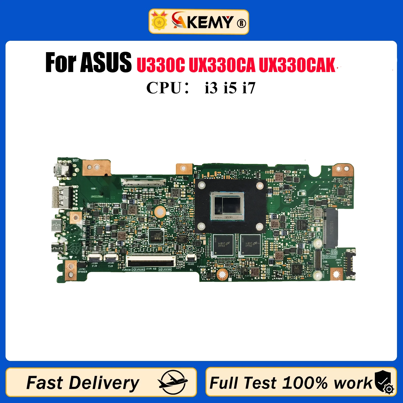 

Материнская плата UX330CA для ноутбука ASUS ZenBook UX330C U330C UX330CA UX330CAK с процессором i3 i5 i7 100% тестирование OK stk