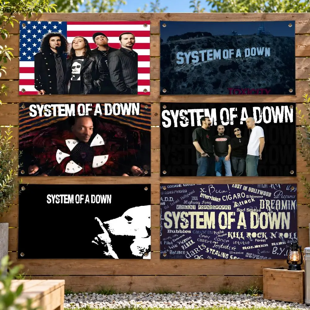 Band System Of A Down Flags Soft Skin-friendly Durable Tapestry Outdoor Party Home Living Room Bedroom Decoration