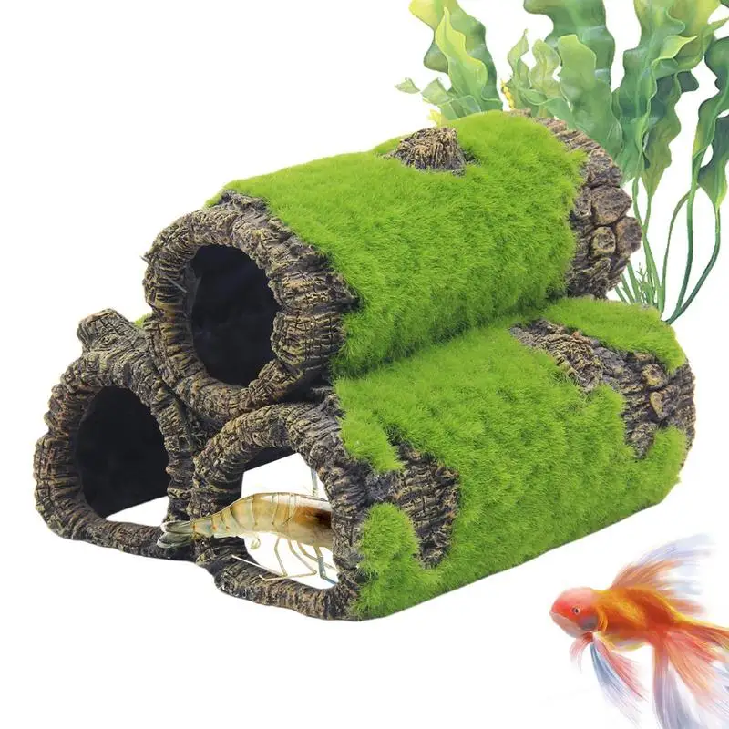 

Fish Hide For Aquarium Moss Aquarium Cave Fish Hide Spacious Removable Multi-Functional Realistic Cave For Hiding Corner