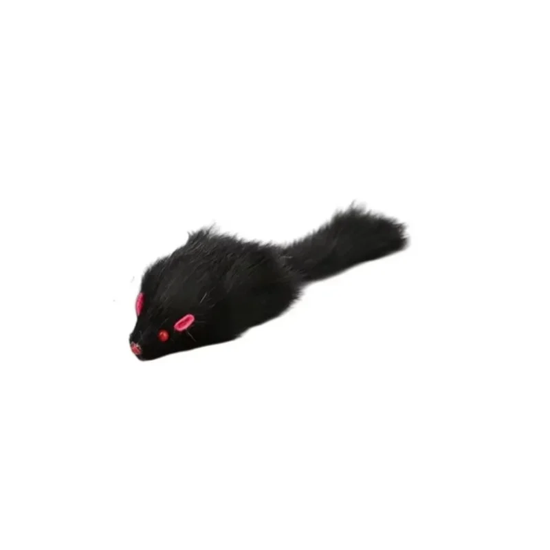 1Pcs False Mouse Cat Pet Toys 18 cm Cat Long-haired Tail Mice Mouse Toys Soft Rabbit Fur Furry Plush Cat Toy For Pet Cats Dogs