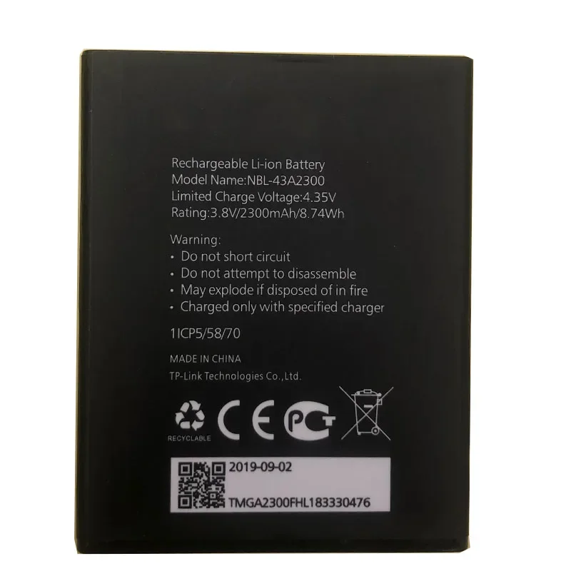 

2300mAh NBL-43A2300 Battery For neffos C5s TP704A TP704C C5A TP703A smartphone Li-ion bateria Li-Polymer Batterie