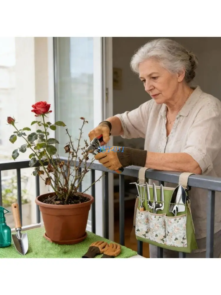 

E15A Exemplary Gardening Gift Set with Permanent Untarnished Equipment Ergonomic Plan Includes Gloves Mat and Bag Bag